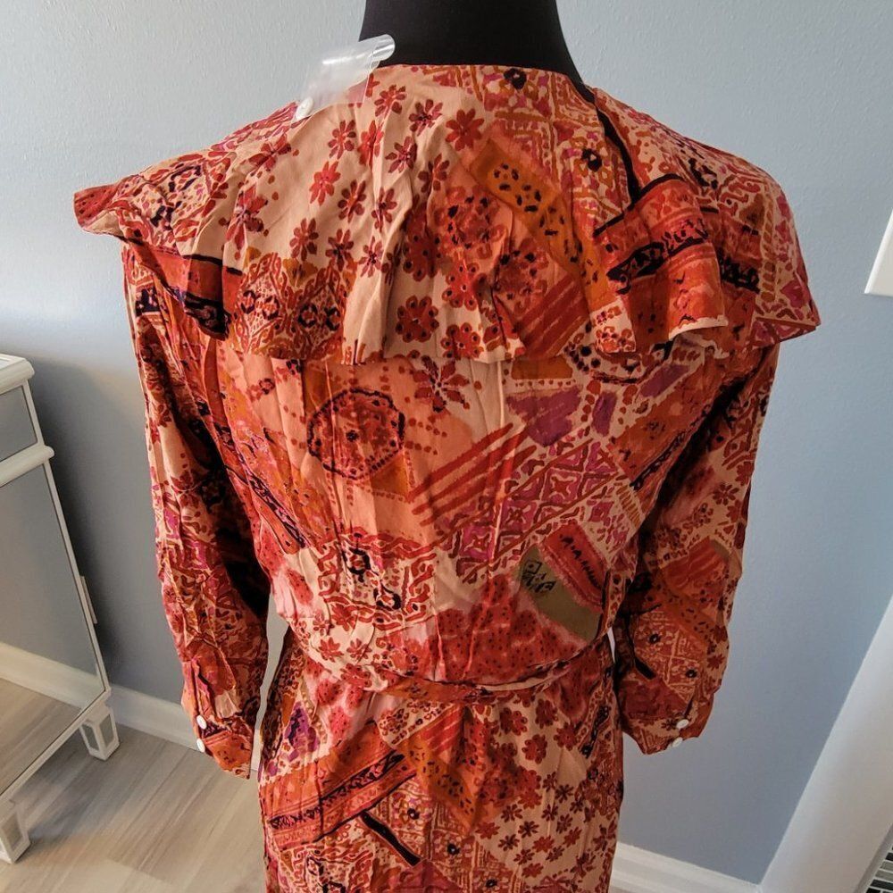 NWOT Free People Boho Robe Lennon Dress Maxi Button Front Size Small Retail $168 - Picture 13 of 16